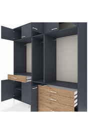 Kronos Dolap 8 Raflı 4 Çekmeceli 3 Askılı 220x59x243 - S784M033V18C