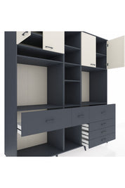 Kronos Dolap 11 Raflı 6 Çekmeceli 4 Kapaklı 220x59x243 - S784M036V14C