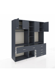 Kronos Dolap 11 Raflı 6 Çekmeceli 4 Kapaklı 220x59x243 - S784M036V17C