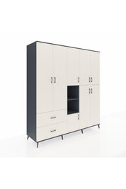 Kronos Dolap 12 Raflı 2 Çekmeceli Tek Askılı 220x59x243 - S784M037V13C