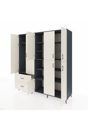 Kronos Dolap 12 Raflı 2 Çekmeceli Tek Askılı 220x59x243 - S784M037V13C