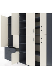 Kronos Dolap 12 Raflı 2 Çekmeceli Tek Askılı 220x59x243 - S784M037V14C