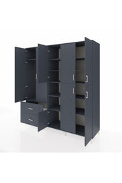 Kronos Dolap 12 Raflı 2 Çekmeceli Tek Askılı 220x59x243 - S784M037V17C