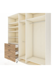 Kronos Dolap 9 Raflı 3 Çekmeceli 3 Askılı 220x59x243 - S784M038V06C