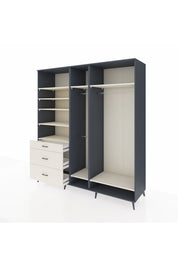 Kronos Dolap 9 Raflı 3 Çekmeceli 3 Askılı 220x59x243 - S784M038V13C