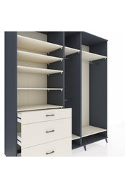 Kronos Dolap 9 Raflı 3 Çekmeceli 3 Askılı 220x59x243 - S784M038V13C