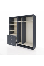 Kronos Dolap 9 Raflı 3 Çekmeceli 3 Askılı 220x59x243 - S784M038V14C