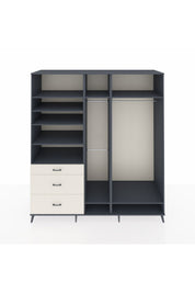 Kronos Dolap 9 Raflı 3 Çekmeceli 3 Askılı 220x59x243 - S784M038V16C