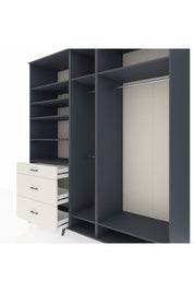 Kronos Dolap 9 Raflı 3 Çekmeceli 3 Askılı 220x59x243 - S784M038V16C