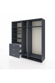Kronos Dolap 9 Raflı 3 Çekmeceli 3 Askılı 220x59x243 - S784M038V17C