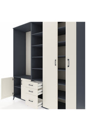 Kronos Dolap 13 Raflı 3 Çekmeceli 4 Kapaklı 220x59x243 - S784M040V13C