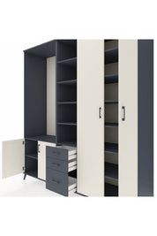 Kronos Dolap 13 Raflı 3 Çekmeceli 4 Kapaklı 220x59x243 - S784M040V14C