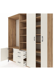 Kronos Dolap 13 Raflı 3 Çekmeceli 4 Kapaklı 220x59x243 - S784M040V22C