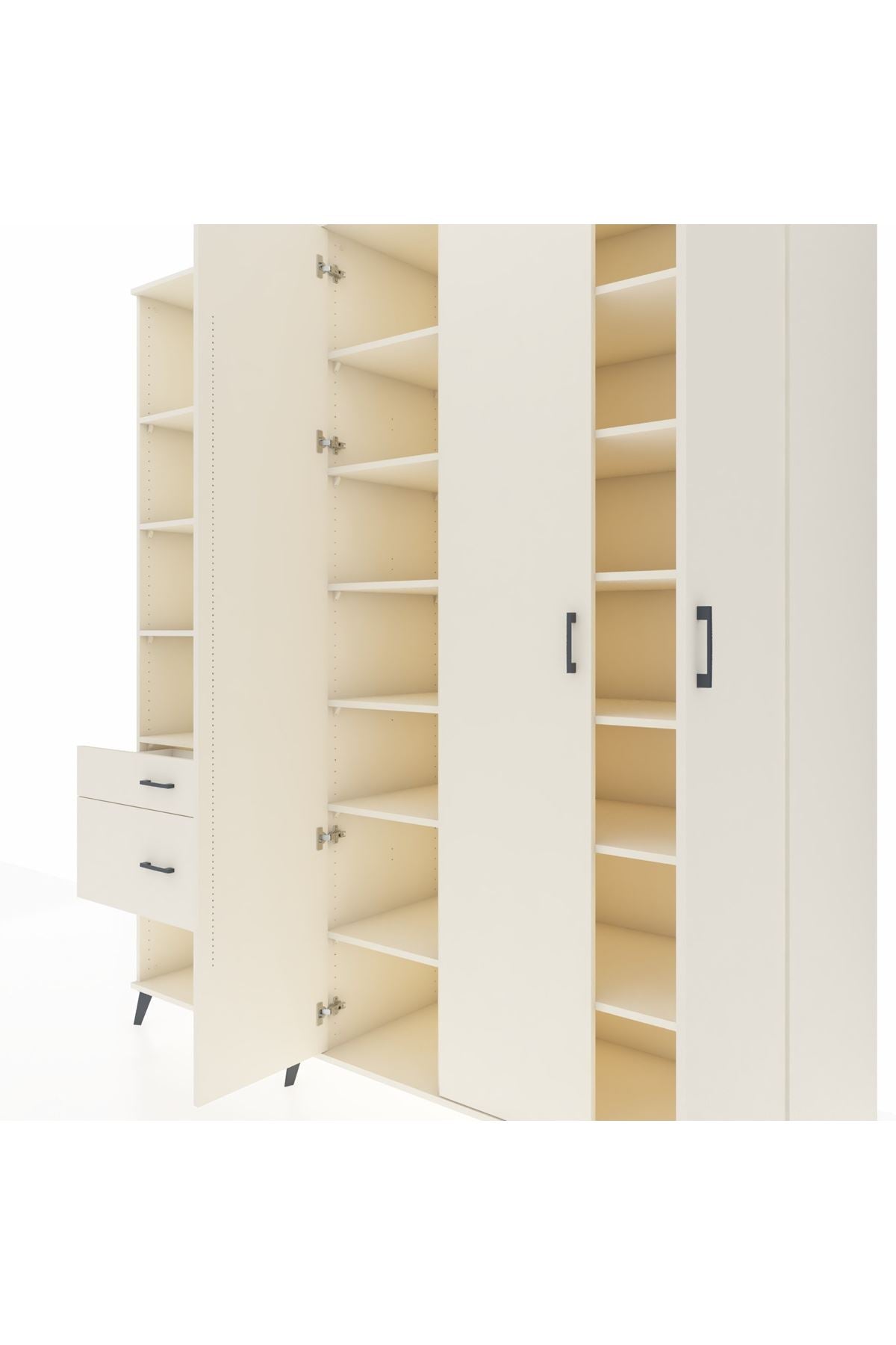 Kronos Dolap 16 Raflı 2 Çekmeceli 3 Kapaklı 220x59x243 - S784M041V04C