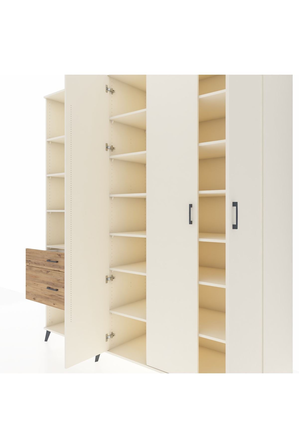 Kronos Dolap 16 Raflı 2 Çekmeceli 3 Kapaklı 220x59x243 - S784M041V06C