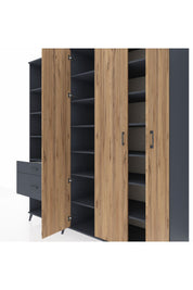 Kronos Dolap 16 Raflı 2 Çekmeceli 3 Kapaklı 220x59x243 - S784M041V11C