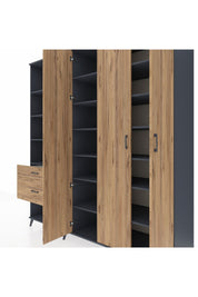 Kronos Dolap 16 Raflı 2 Çekmeceli 3 Kapaklı 220x59x243 - S784M041V12C