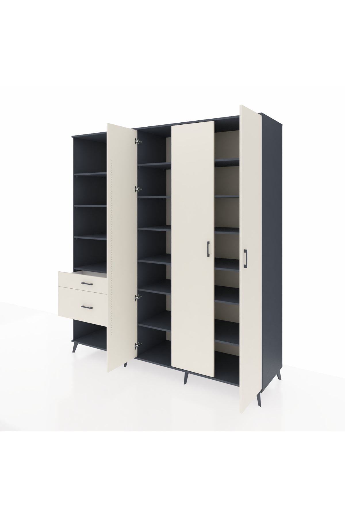 Kronos Dolap 16 Raflı 2 Çekmeceli 3 Kapaklı 220x59x243 - S784M041V13C