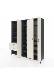 Kronos Dolap 16 Raflı 2 Çekmeceli 3 Kapaklı 220x59x243 - S784M041V13C