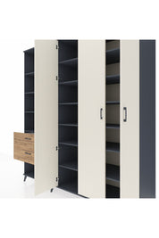 Kronos Dolap 16 Raflı 2 Çekmeceli 3 Kapaklı 220x59x243 - S784M041V15C