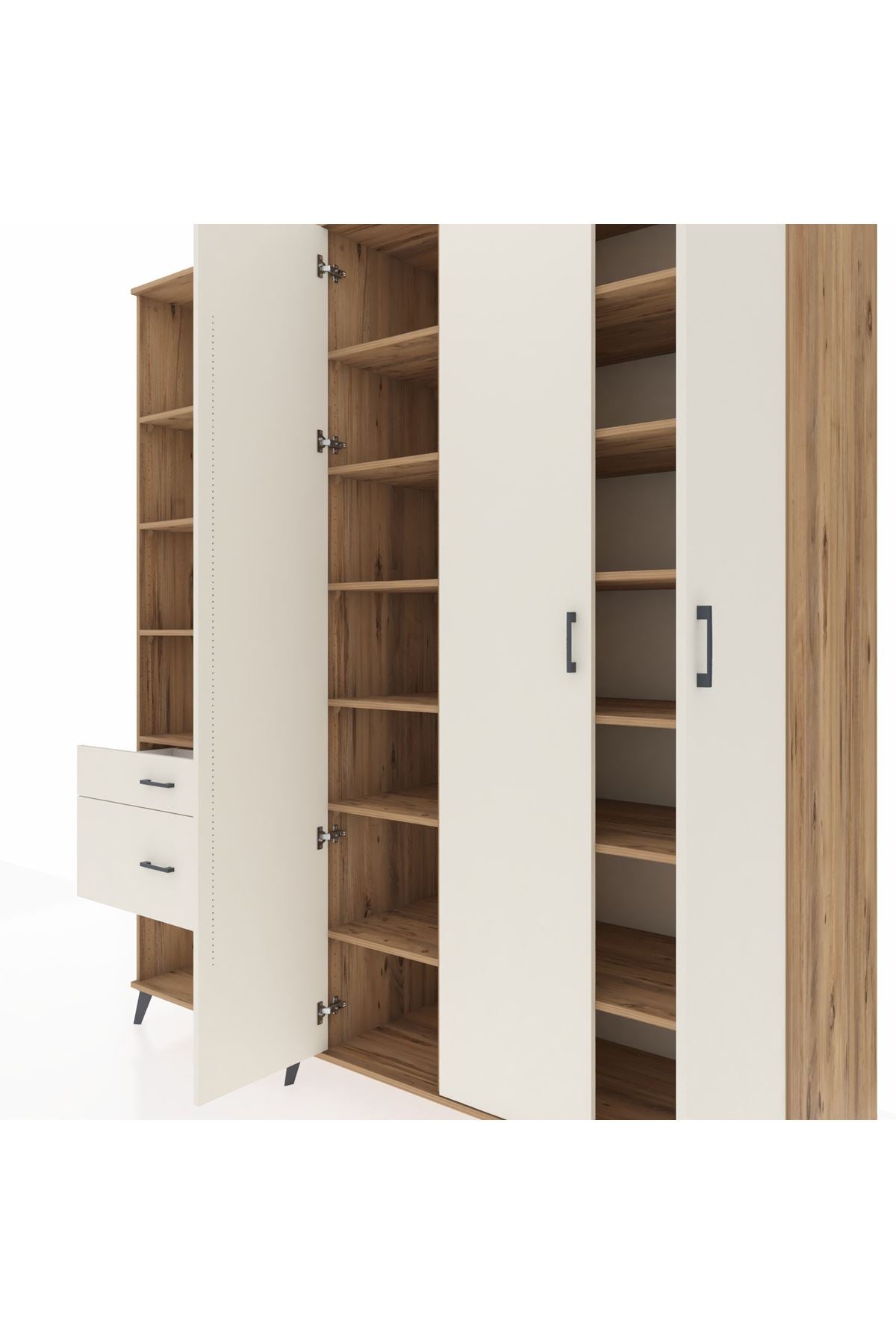 Kronos Dolap 16 Raflı 2 Çekmeceli 3 Kapaklı 220x59x243 - S784M041V22C