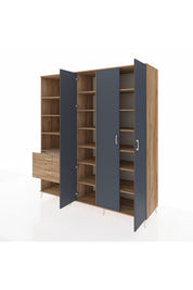 Kronos Dolap 16 Raflı 2 Çekmeceli 3 Kapaklı 220x59x243 - S784M041V27C