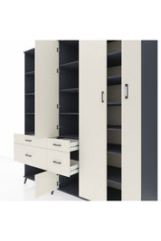 Kronos Dolap 14 Raflı 4 Çekmeceli 4 Kapaklı 220x59x243 - S784M042V13C