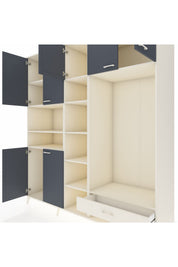 Kronos Dolap 11 Raflı Tek Çekmeceli 7 Kapaklı 220x59x243 - S784M043V07C