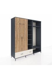 Kronos Dolap 12 Raflı 2 Çekmeceli 2 Askılı 220x59x243 - S784M046V10C