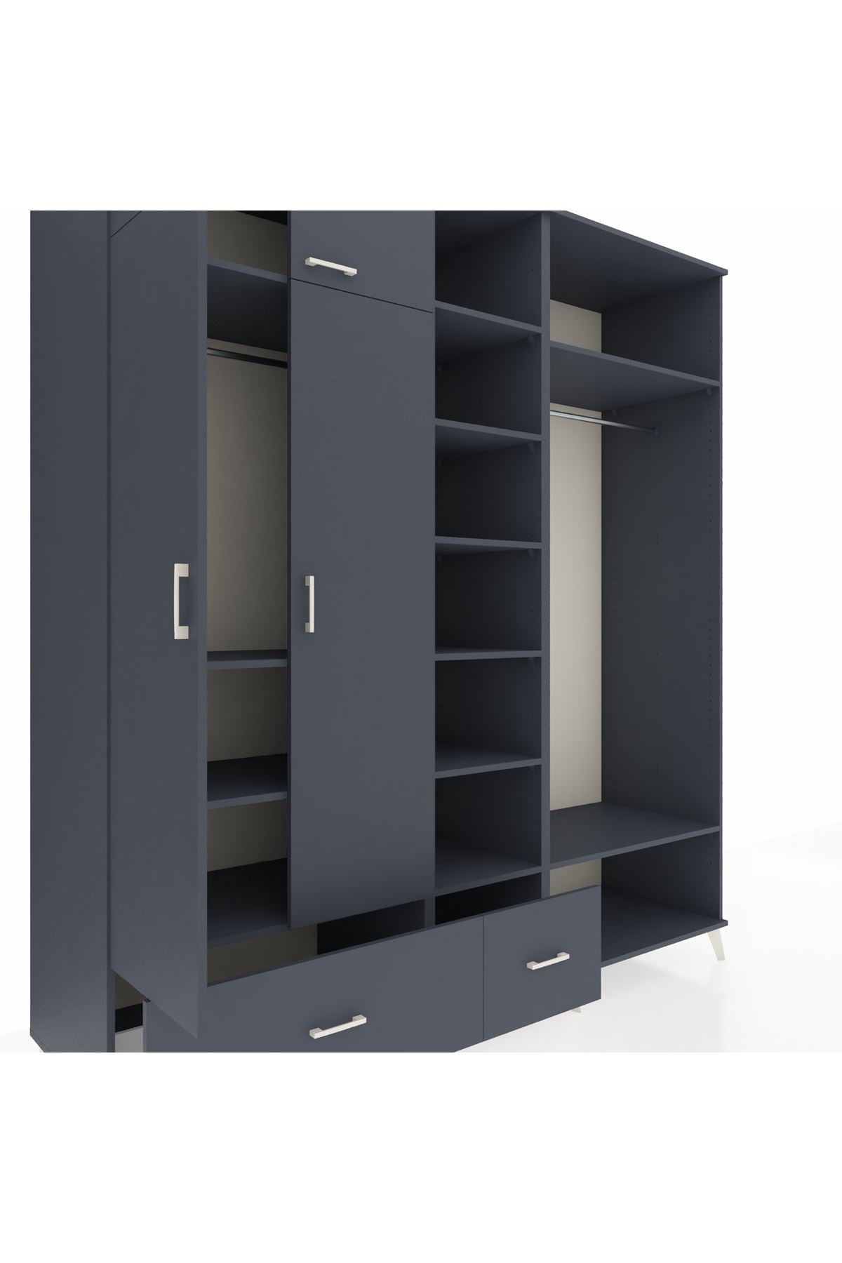 Kronos Dolap 12 Raflı 2 Çekmeceli 2 Askılı 220x59x243 - S784M046V17C