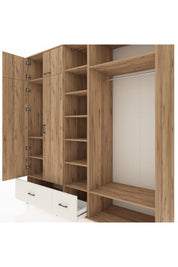 Kronos Dolap 12 Raflı 2 Çekmeceli 2 Askılı 220x59x243 - S784M046V19C