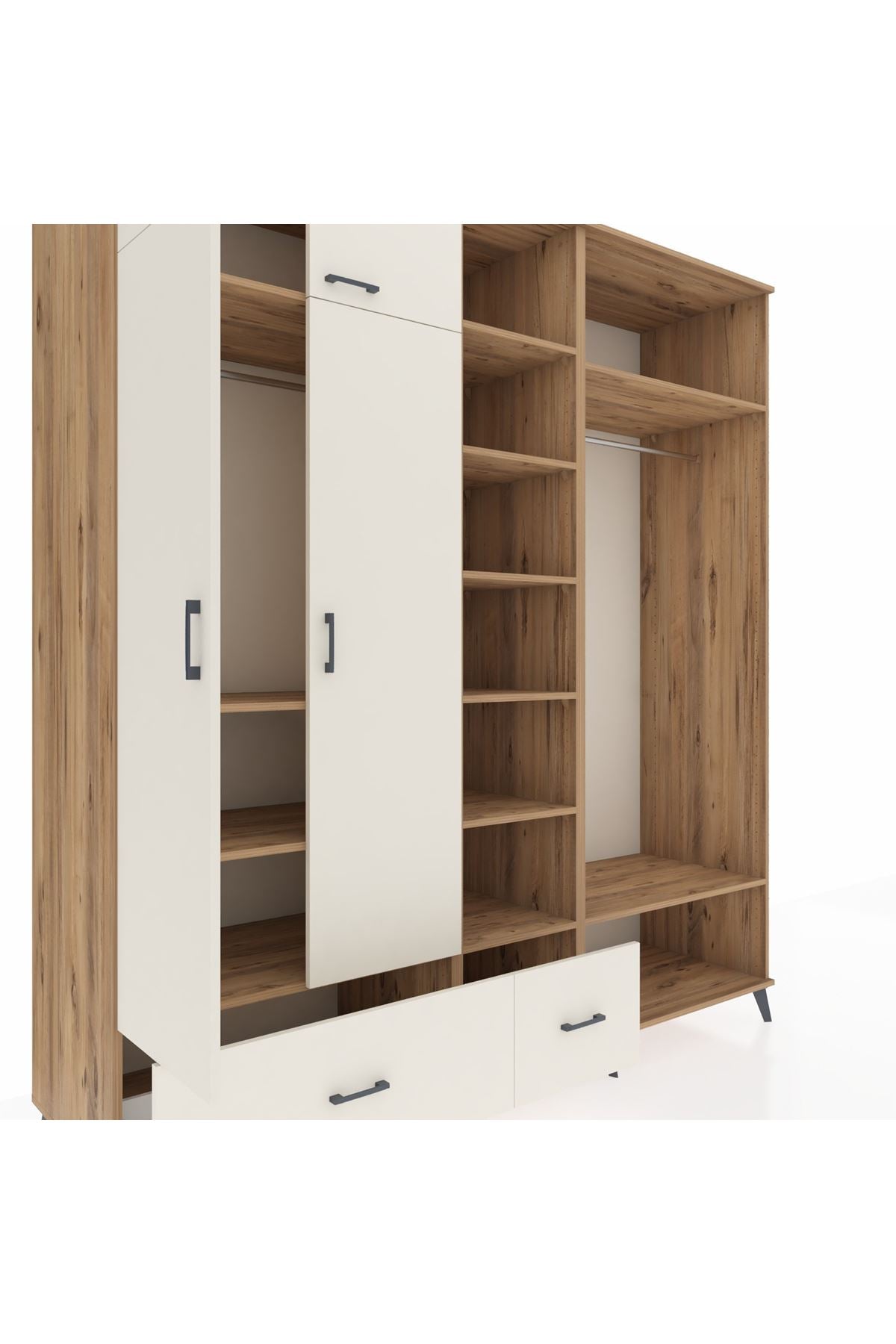 Kronos Dolap 12 Raflı 2 Çekmeceli 2 Askılı 220x59x243 - S784M046V22C
