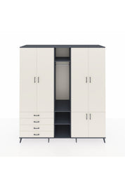 Kronos Dolap 14 Raflı 4 Çekmeceli Tek Askılı 220x59x243 - S784M048V13C