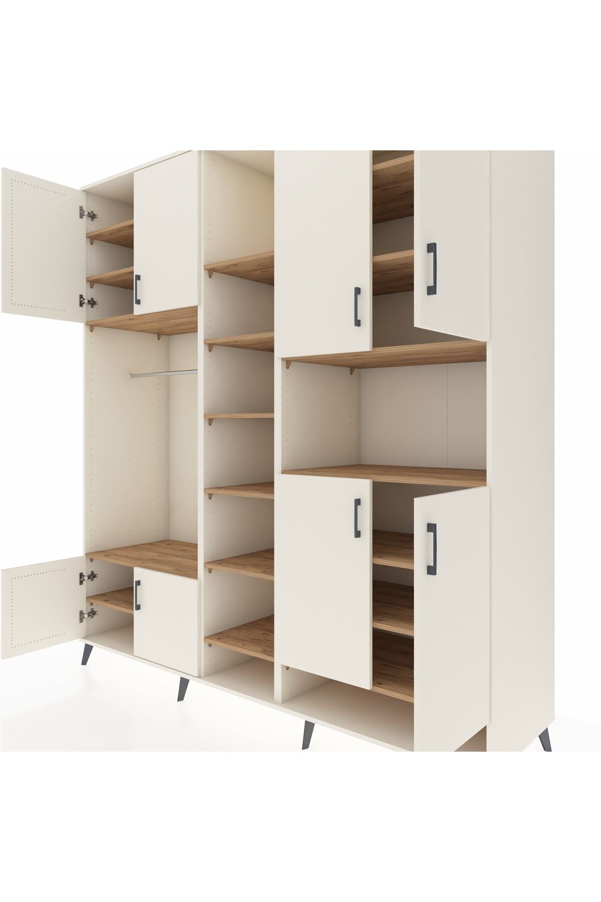 Kronos Dolap 18 Raflı 8 Kapaklı Tek Askılı 220x59x243 - S784M051V06C