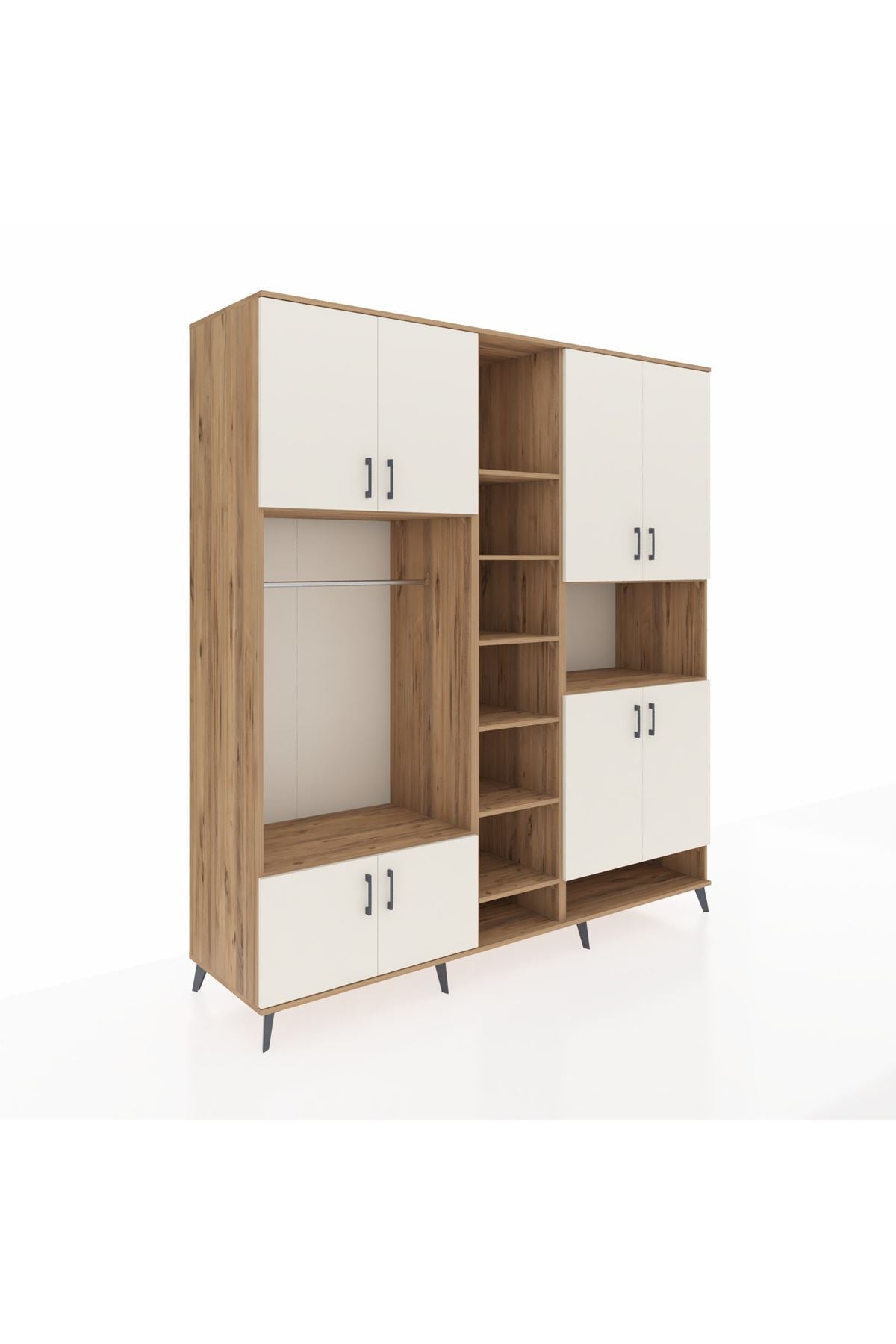 Kronos Dolap 18 Raflı 8 Kapaklı Tek Askılı 220x59x243 - S784M051V24C