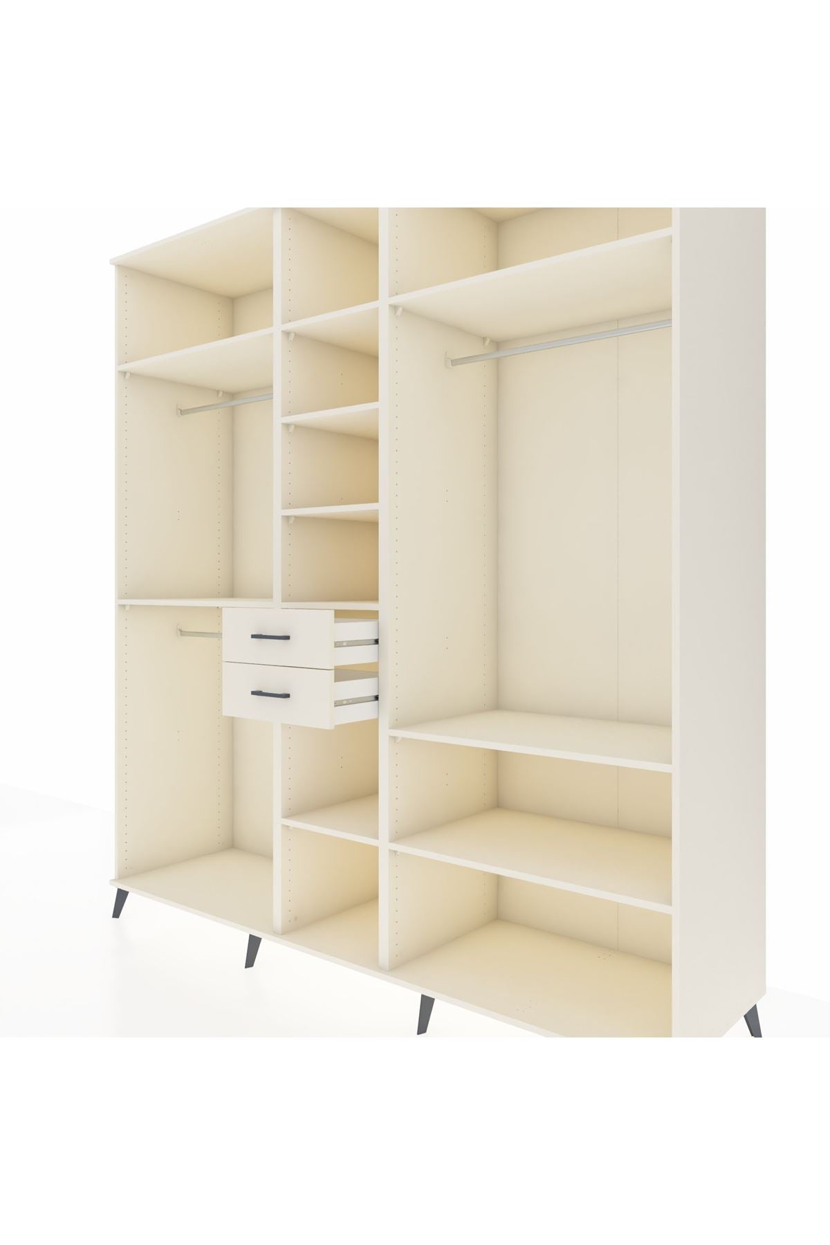 Kronos Dolap 10 Raflı 2 Çekmeceli 3 Askılı 220x59x243 - S784M052V04C