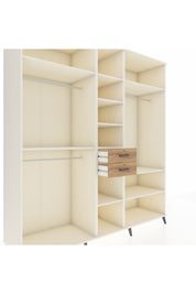 Kronos Dolap 10 Raflı 2 Çekmeceli 3 Askılı 220x59x243 - S784M052V06C