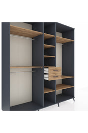Kronos Dolap 10 Raflı 2 Çekmeceli 3 Askılı 220x59x243 - S784M052V12C