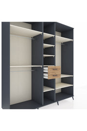 Kronos Dolap 10 Raflı 2 Çekmeceli 3 Askılı 220x59x243 - S784M052V15C