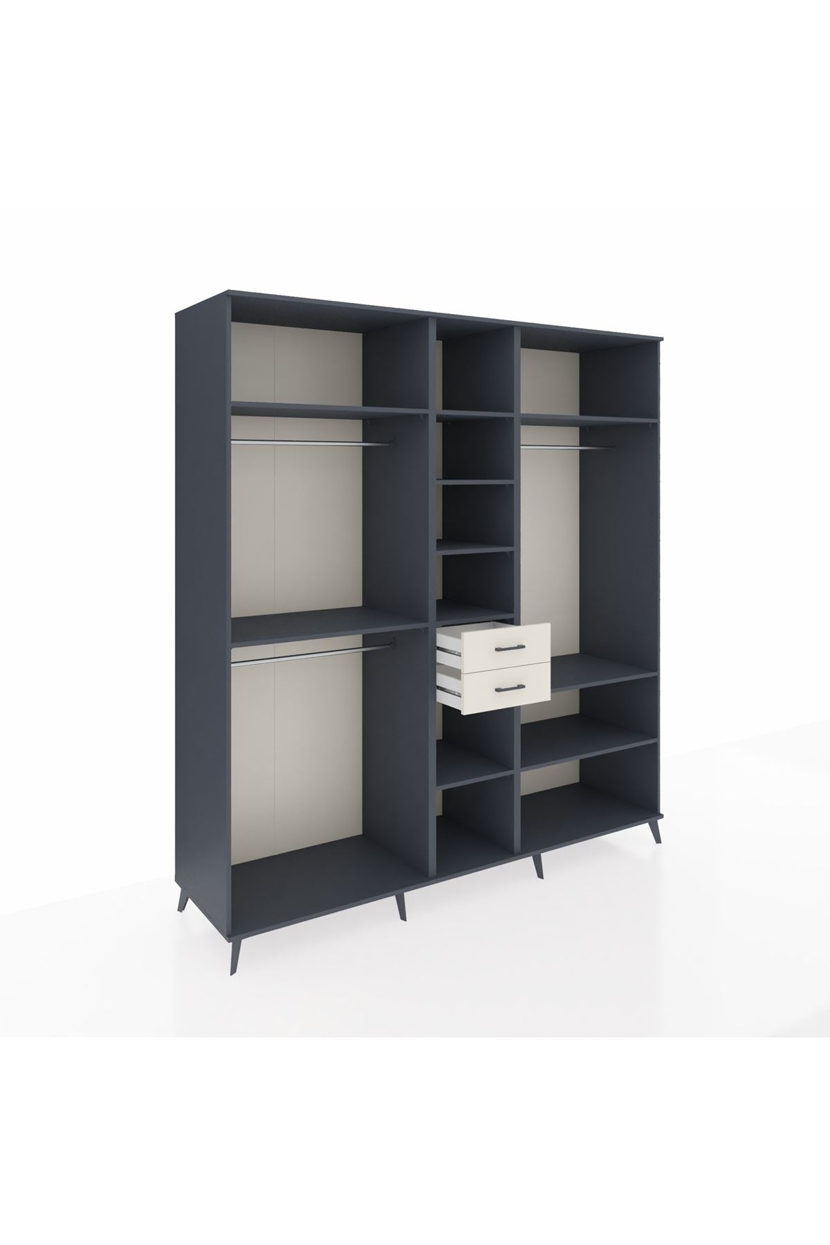 Kronos Dolap 10 Raflı 2 Çekmeceli 3 Askılı 220x59x243 - S784M052V16C
