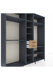 Kronos Dolap 10 Raflı 2 Çekmeceli 3 Askılı 220x59x243 - S784M052V18C