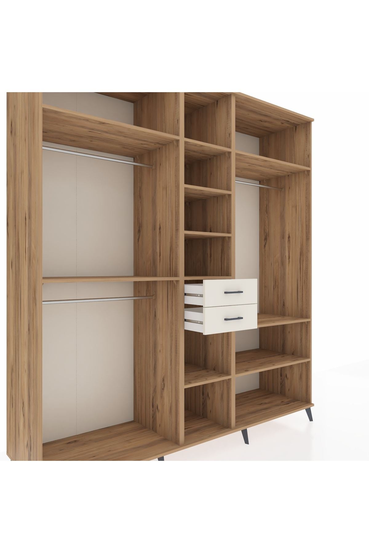 Kronos Dolap 10 Raflı 2 Çekmeceli 3 Askılı 220x59x243 - S784M052V19C