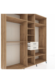 Kronos Dolap 10 Raflı 2 Çekmeceli 3 Askılı 220x59x243 - S784M052V19C