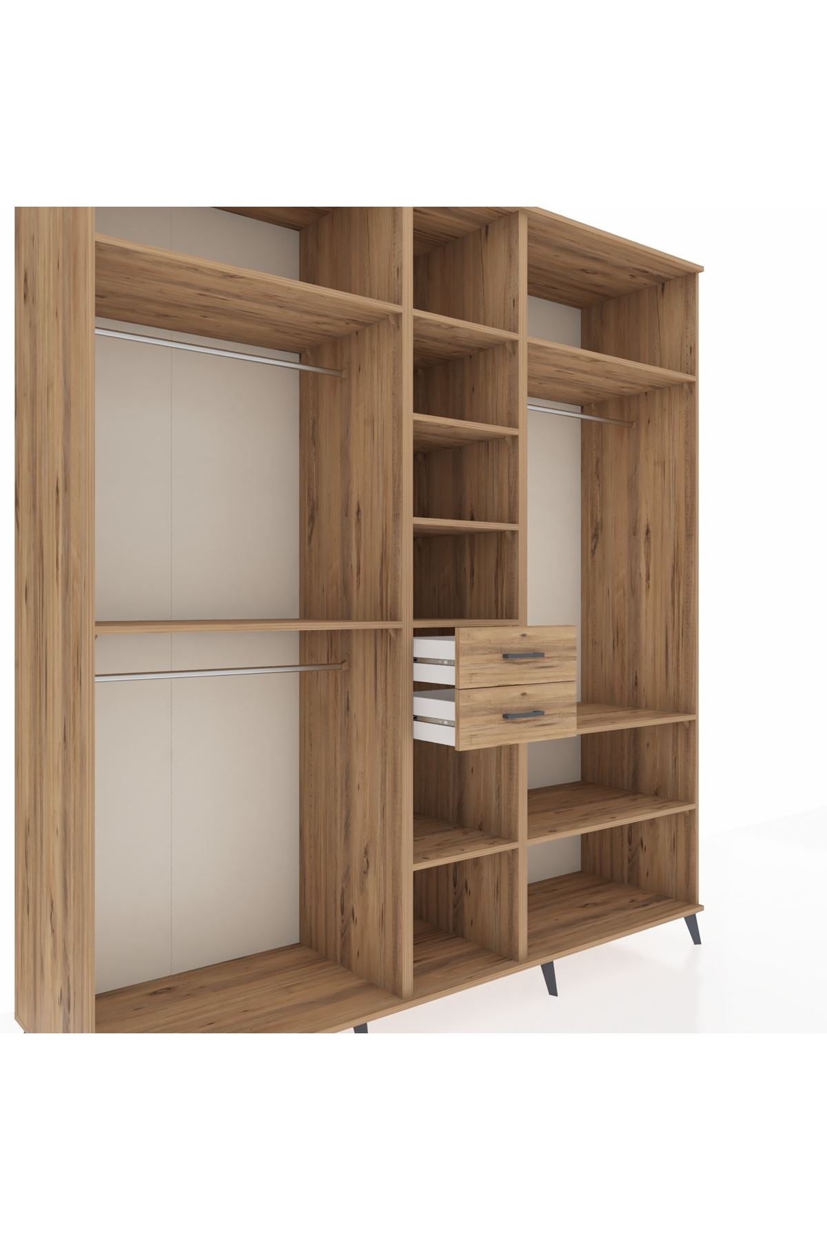 Kronos Dolap 10 Raflı 2 Çekmeceli 3 Askılı 220x59x243 - S784M052V21C