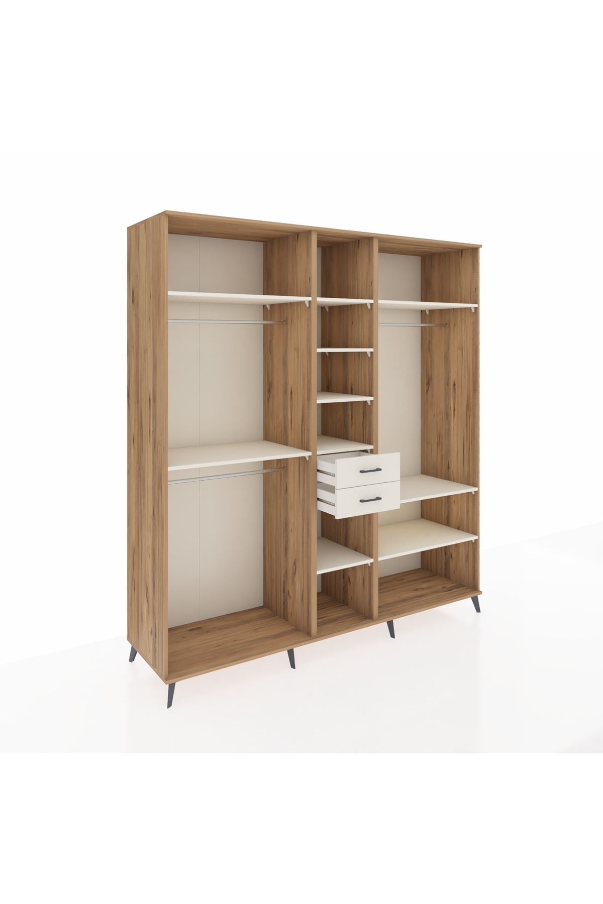 Kronos Dolap 10 Raflı 2 Çekmeceli 3 Askılı 220x59x243 - S784M052V22C
