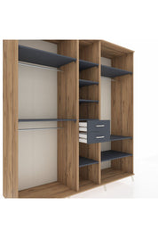 Kronos Dolap 10 Raflı 2 Çekmeceli 3 Askılı 220x59x243 - S784M052V26C
