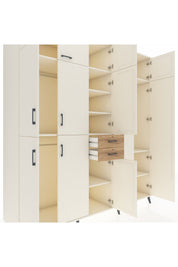 Kronos Dolap 10 Raflı 2 Çekmeceli 3 Askılı 220x59x243 - S784M053V06C