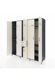 Kronos Dolap 10 Raflı 2 Çekmeceli 3 Askılı 220x59x243 - S784M053V13C