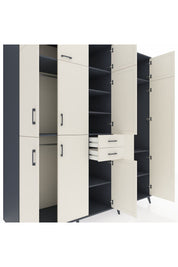 Kronos Dolap 10 Raflı 2 Çekmeceli 3 Askılı 220x59x243 - S784M053V13C