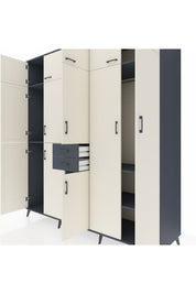 Kronos Dolap 10 Raflı 2 Çekmeceli 3 Askılı 220x59x243 - S784M053V14C